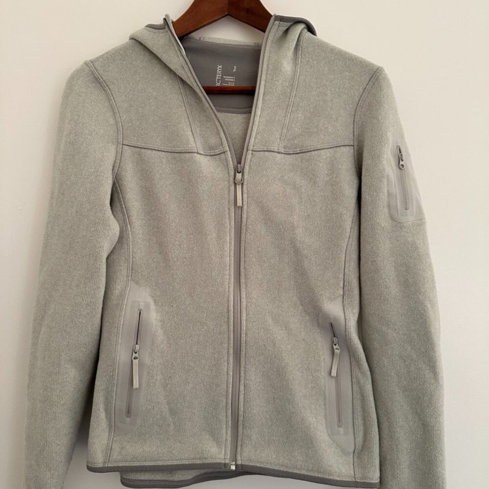 Arcteryx Womens Fleece Gray Zipped Hoodie Size S